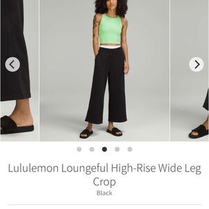 Lululemon Loungeful High-Rise Wide Leg Crop Pants